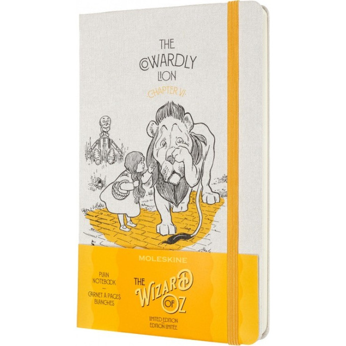 Блокнот MOLESKINE LE WIZARD OF OZ LARGE нелинованный, белый Cowardly Lion LEWOZQP062CL