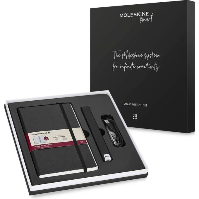 Набор SMART WRITING MOLESKINE (блокнот Paper Tablet/ ручка SMART PEN+ Ellipse) линейка SWSAB31BK01